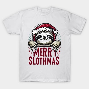 Funny Merry Slothmas Christmas Pajama for Sloth Lovers T-Shirt